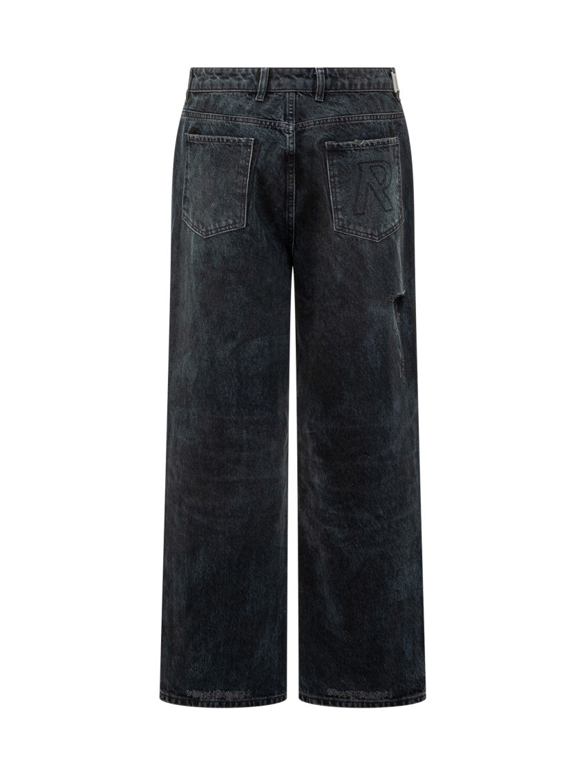Black Loose Mid Rise Jeans 2