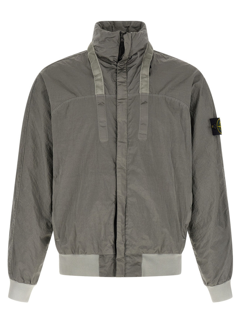Grey Solid Logo Jacket 1