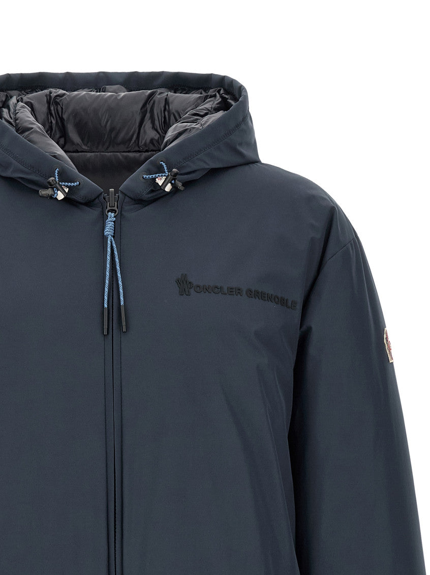 Blue Solid Hood Jacket 4