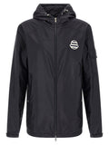 Blue Solid Hood Jacket 1