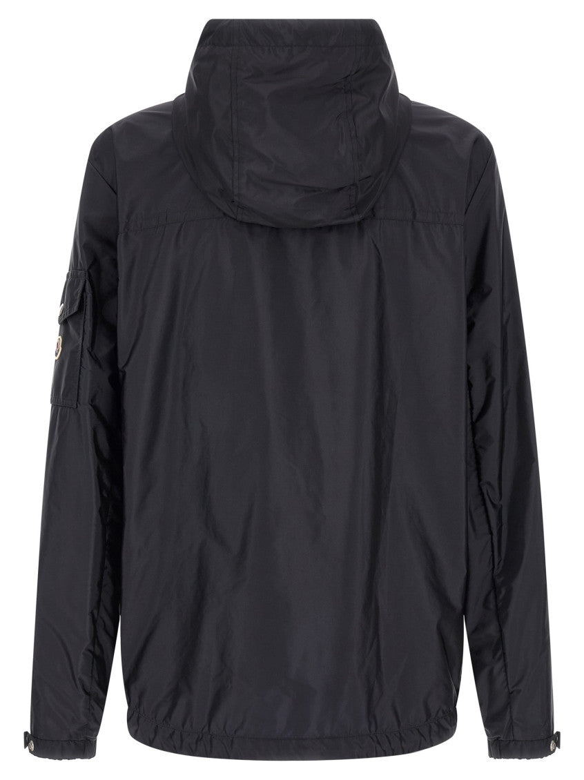 Blue Solid Hood Jacket 2