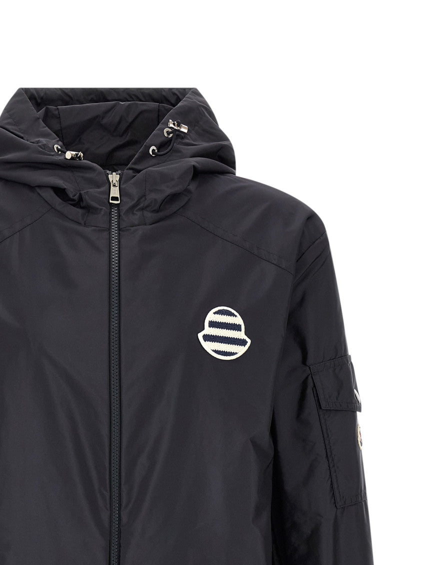 Blue Solid Hood Jacket 3