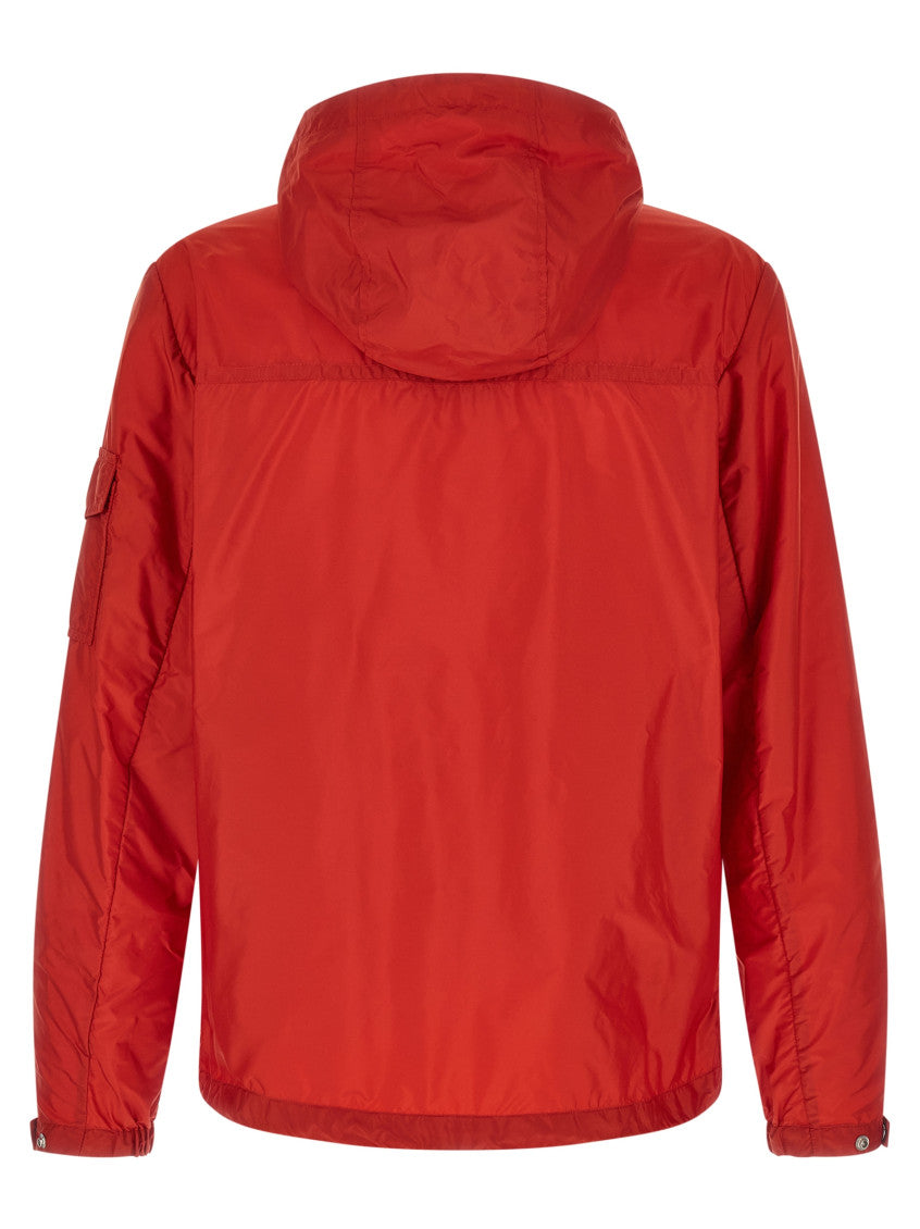 Red Solid Hood Jacket 2