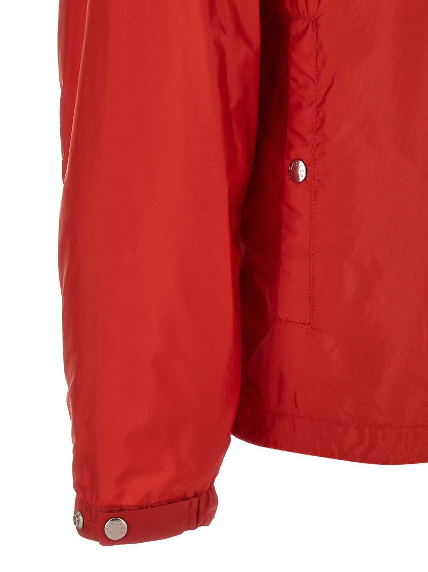 Red Solid Hood Jacket 4