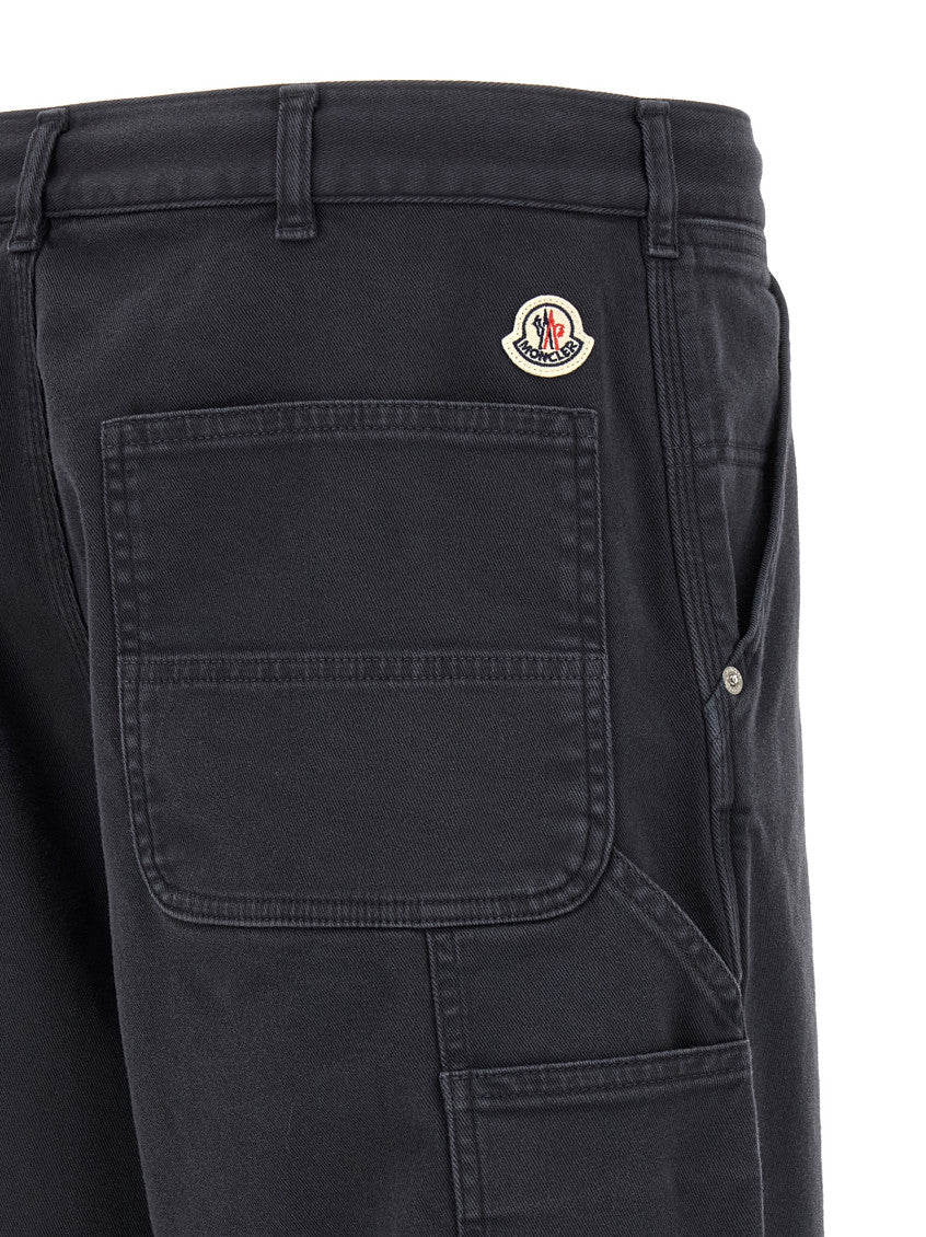 Blue Straight Cargos Pants 4