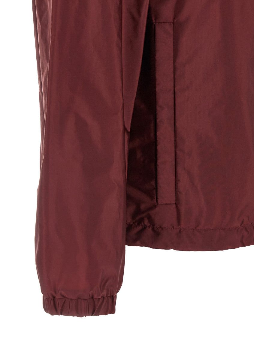 Maroon Solid Hood Jacket 4