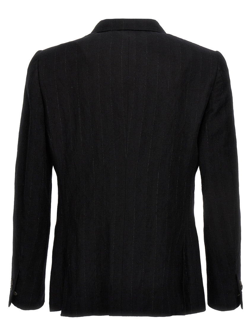 Black Notched Lapel Blazer 2