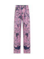 Pink Straight High Rise Jeans 1