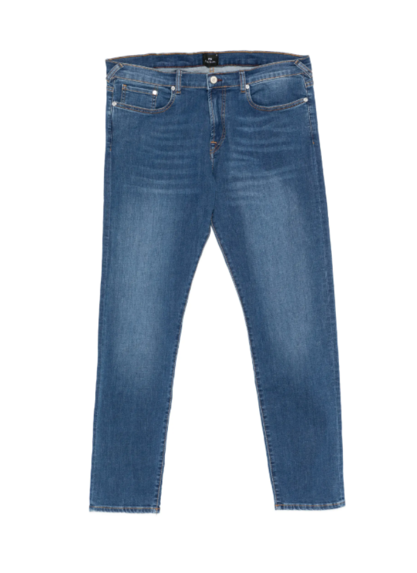 Blue Slim Mid Rise Jeans 1