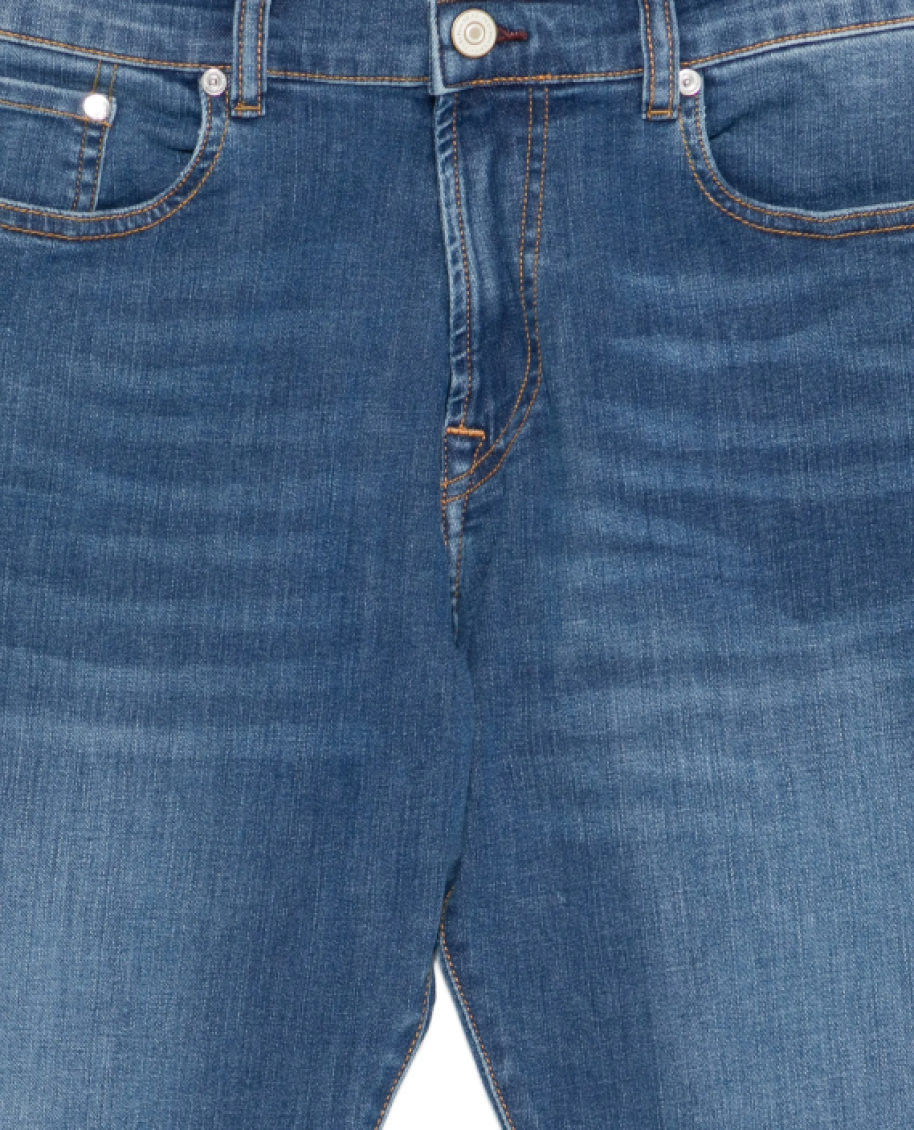Blue Slim Mid Rise Jeans 3