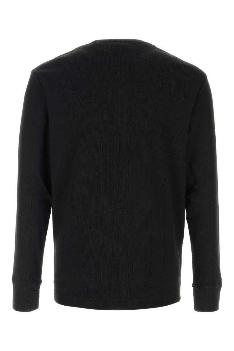 Black Logo Henley T-Shirt 2