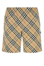 Beige Check Swim Shorts 1