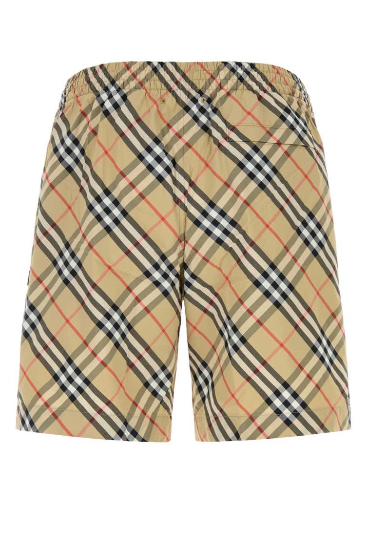 Beige Check Swim Shorts 2