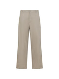 Beige Flat Front Pants 1