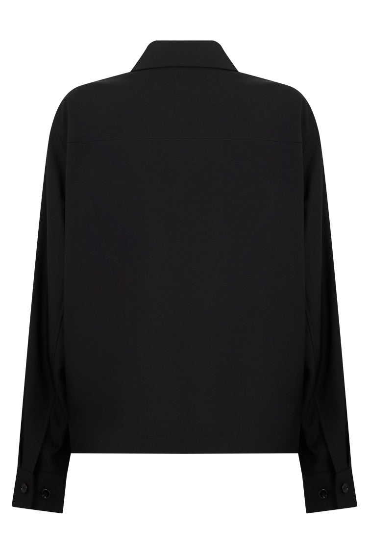 Black Shirt Collar Jacket 2