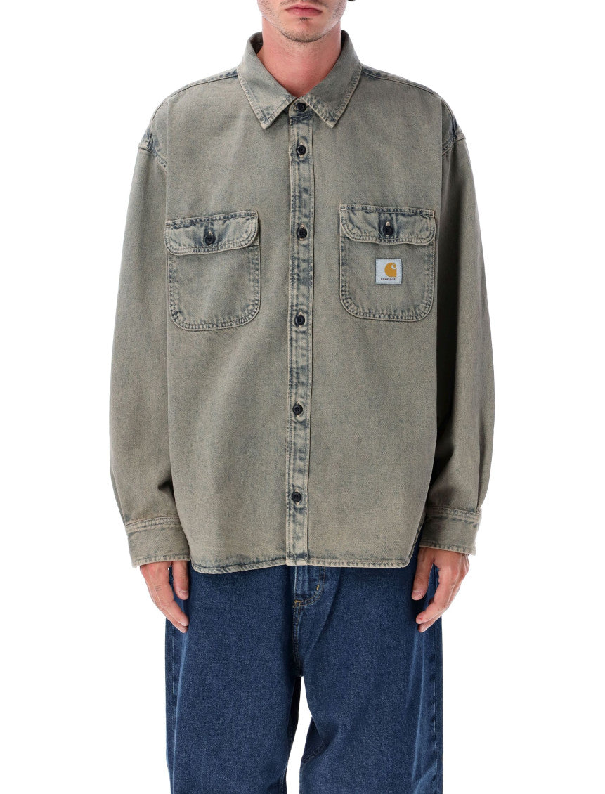 Grey Oversized Logo Shirt 1
