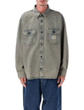 Grey Oversized Logo Shirt 1