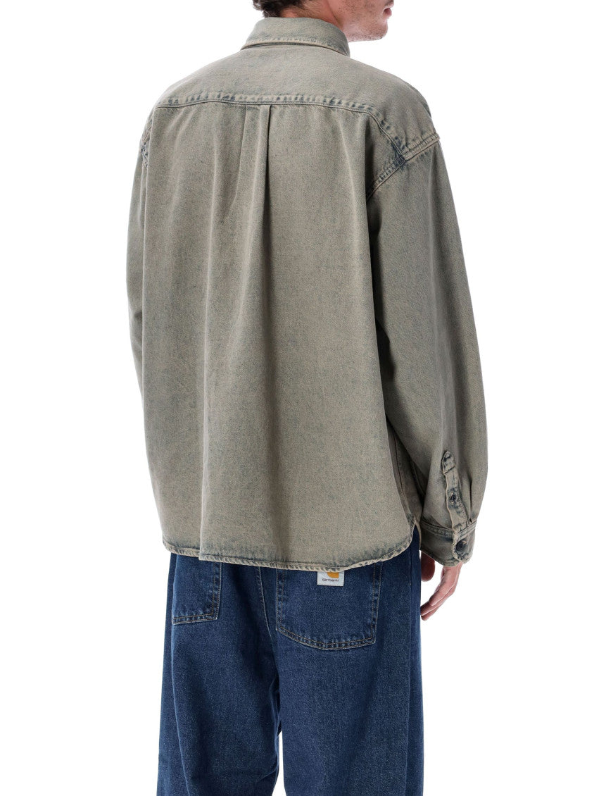 Grey Oversized Logo Shirt 2