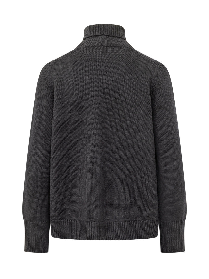 Black Knitted Turtle Neck Sweater 2
