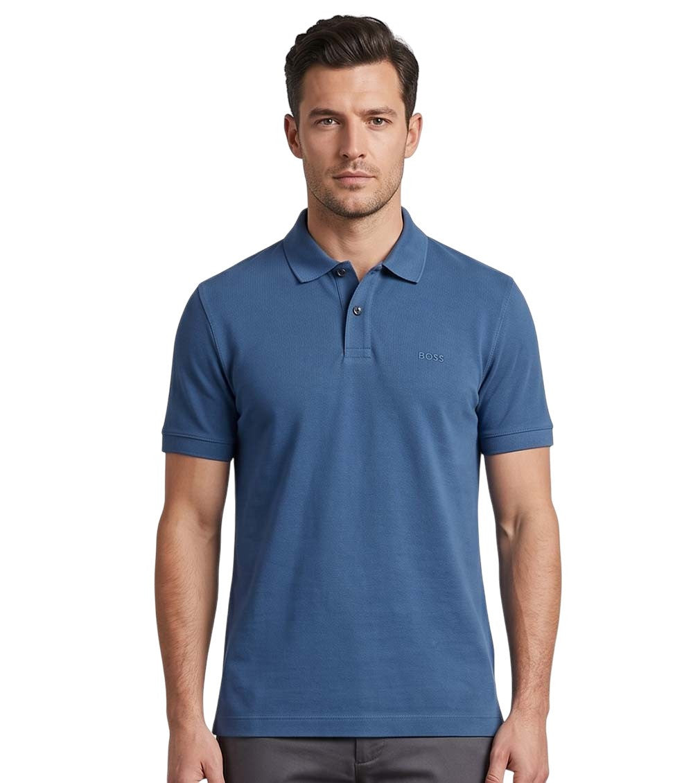 Blue Shirt Collar Polo 1