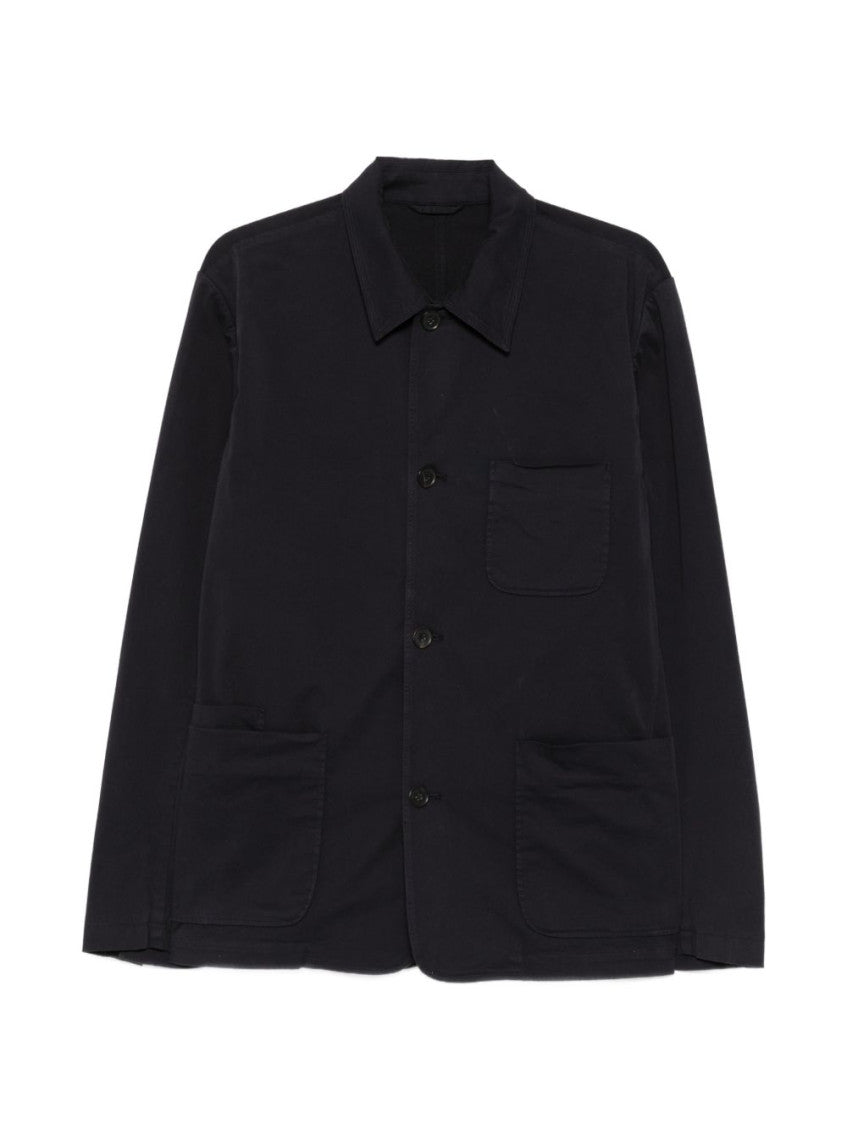 Navy Blue Solid Jacket 1