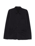 Navy Blue Solid Jacket 1