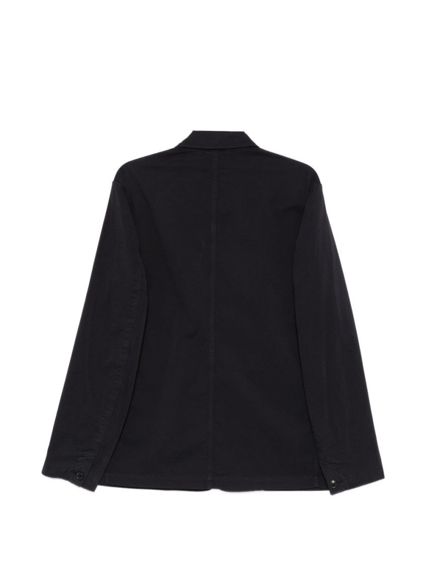 Navy Blue Solid Jacket 2