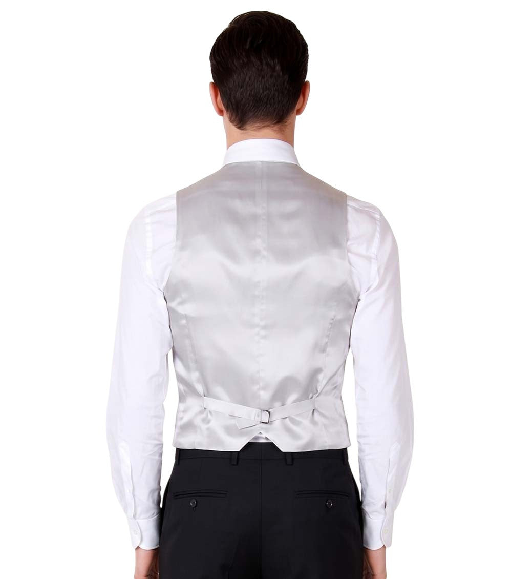 Grey Single Breasted Waistcoat 2