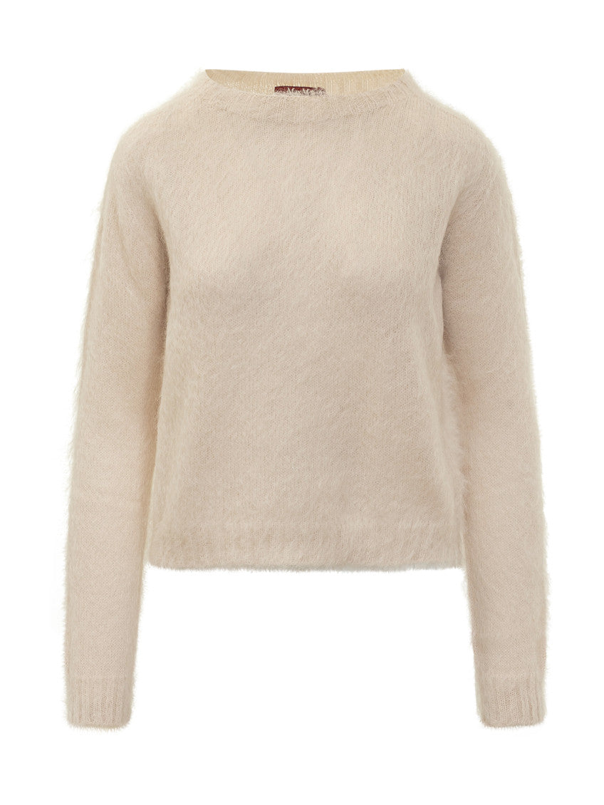 Beige Knitted Crew Neck Sweater 1