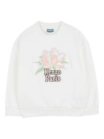 Girls White Graphic Sweatshirt 1