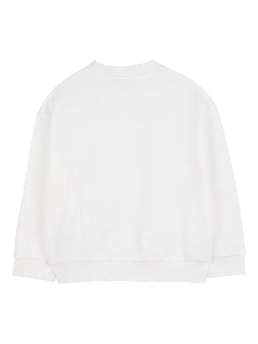 Girls White Graphic Sweatshirt 2