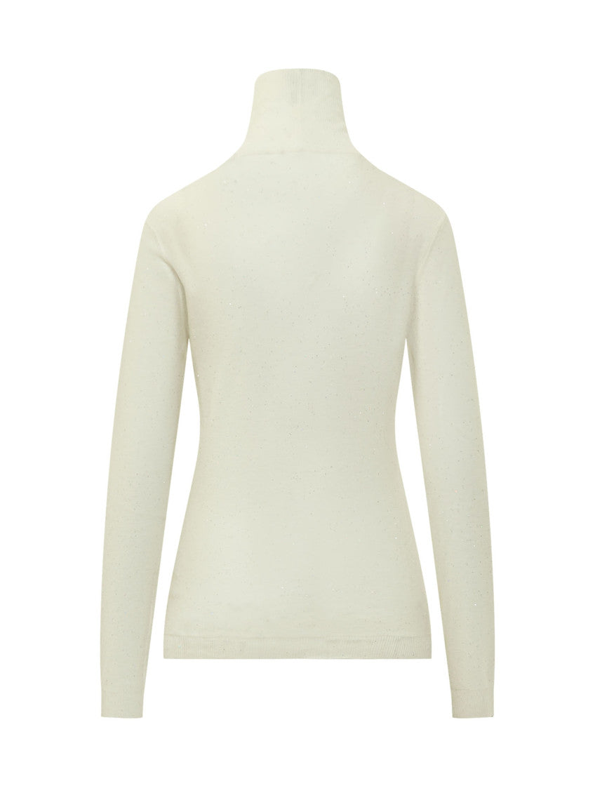White Turtle Neck Sweater 2