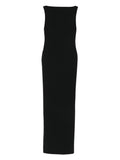 Black Imogen Boat-neck Maxi Dress 1