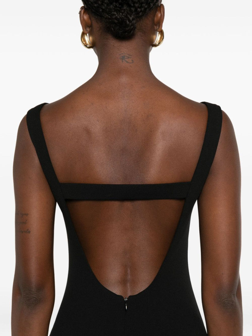 Black Imogen Boat-neck Maxi Dress 4