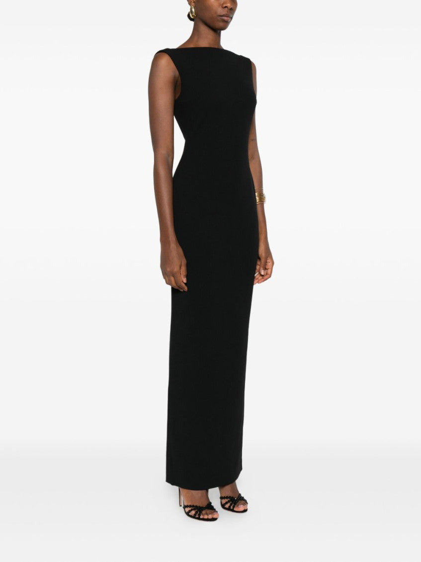 Black Imogen Boat-neck Maxi Dress 5