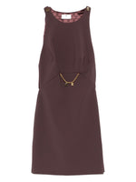 Brown Chain-embellished Dress 1