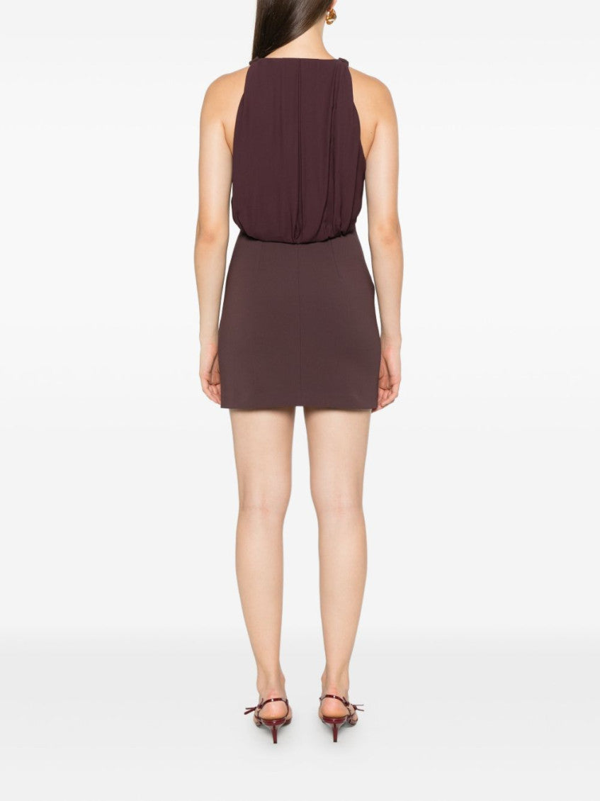 Brown Chain-embellished Dress 3