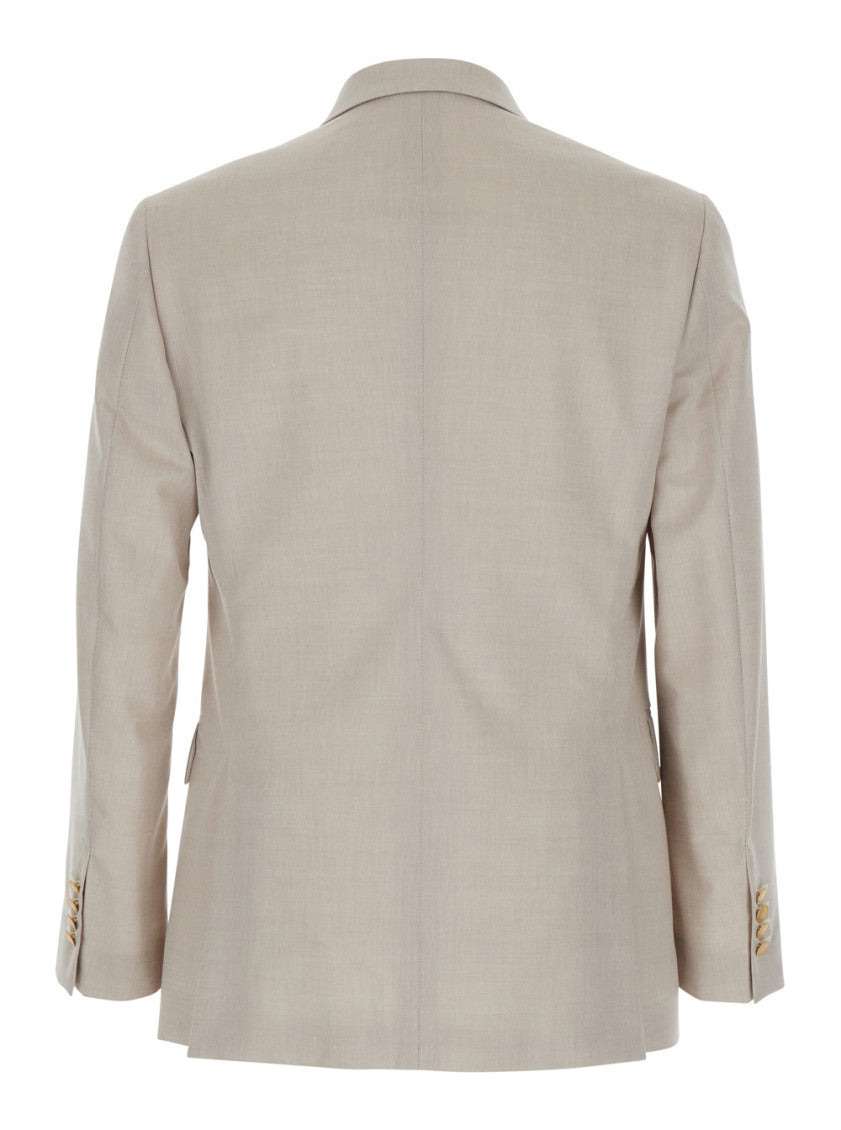 Beige Double Breasted Blazer 2