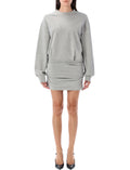 Grey Logo-appliqué Mini Dress 1