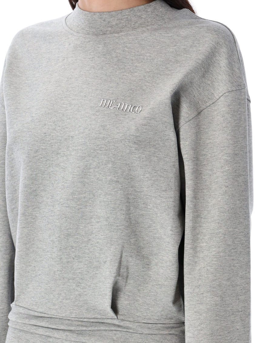Grey Logo-appliqué Mini Dress 3