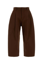 Brown Loose Pleated Pants 1