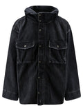 Black Logo Hood Jacket 1