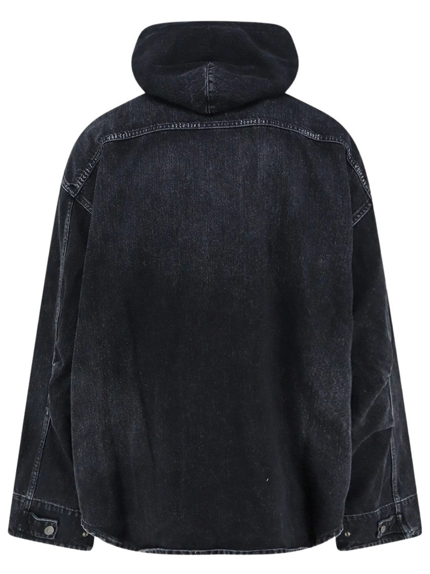 Black Logo Hood Jacket 2