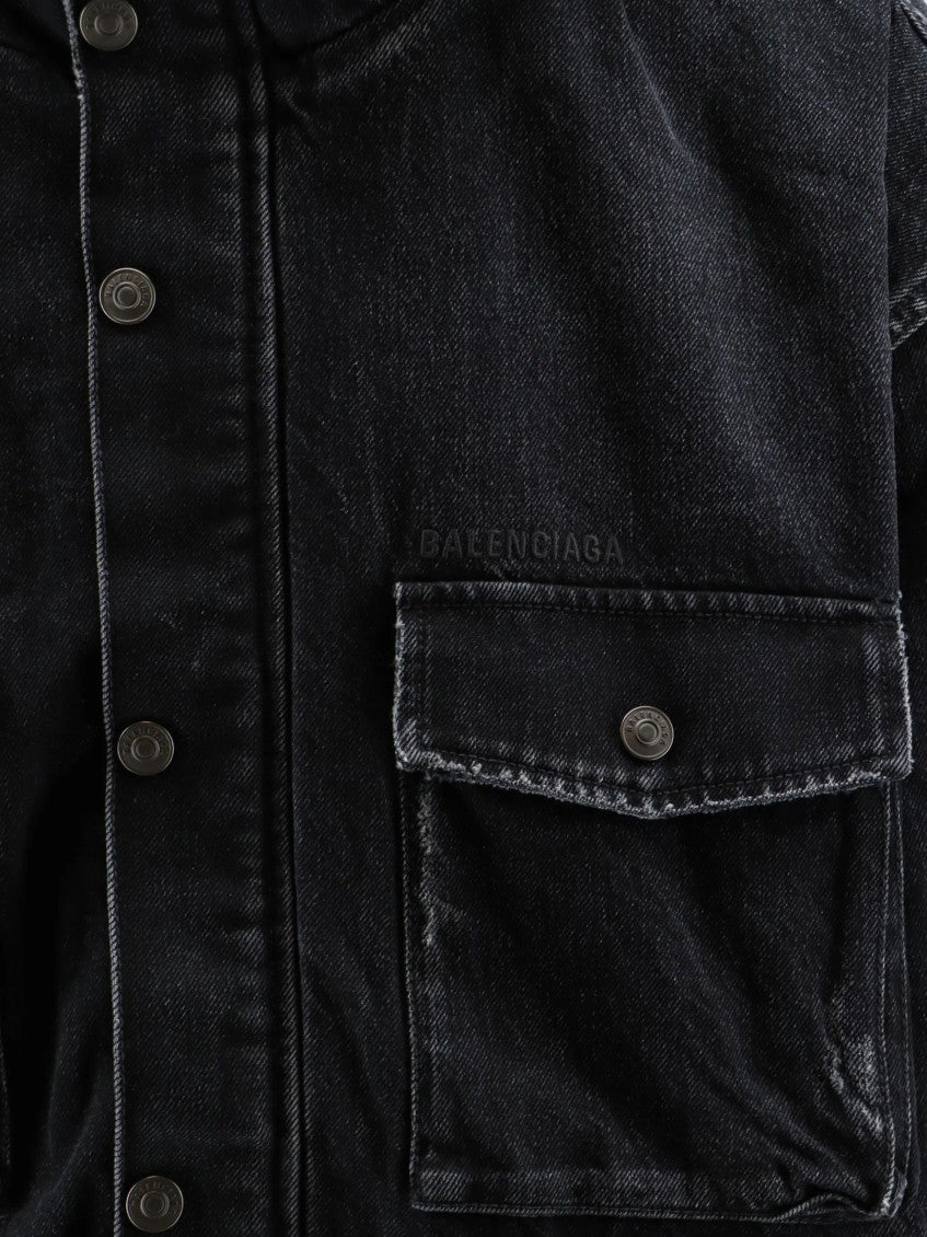 Black Logo Hood Jacket 3