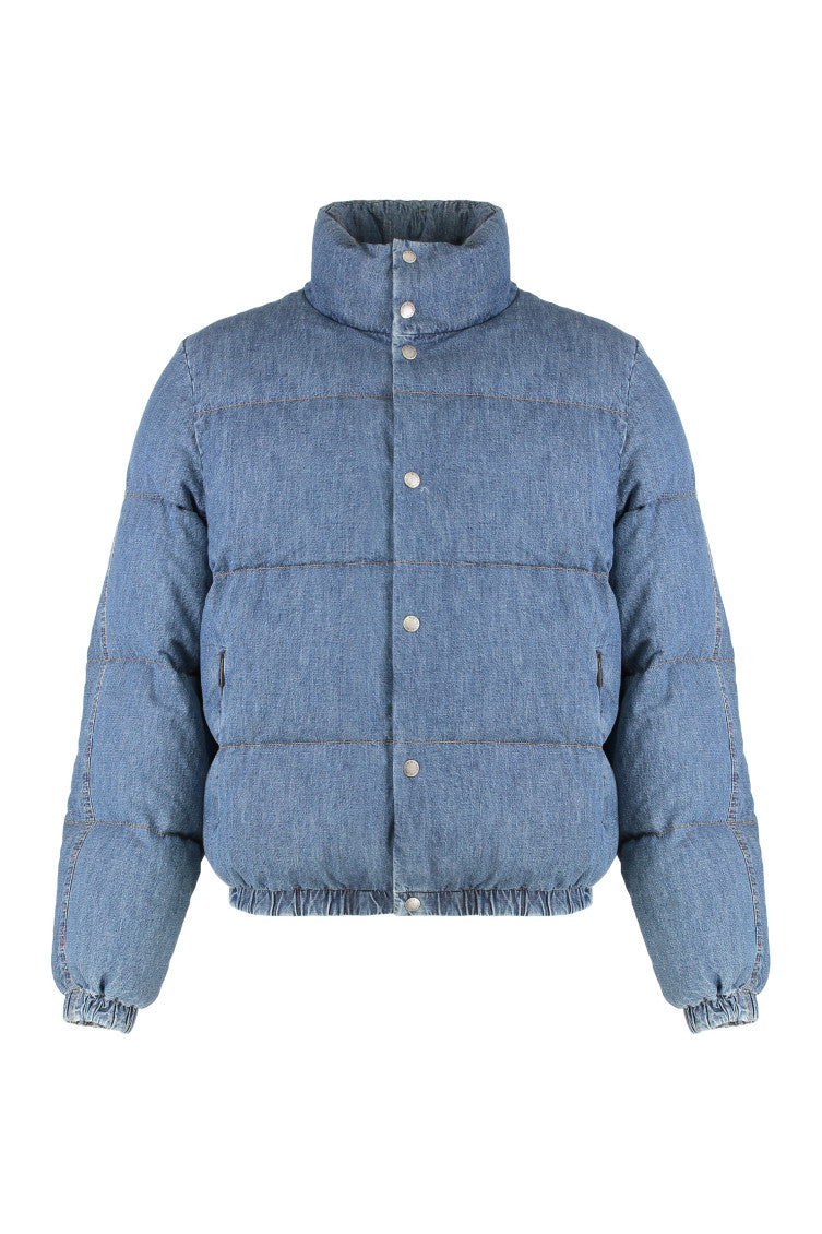 Blue Mock Collar Jacket 1