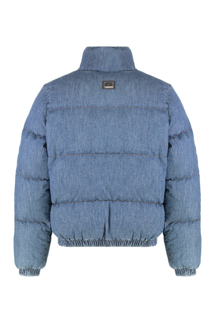 Blue Mock Collar Jacket 2