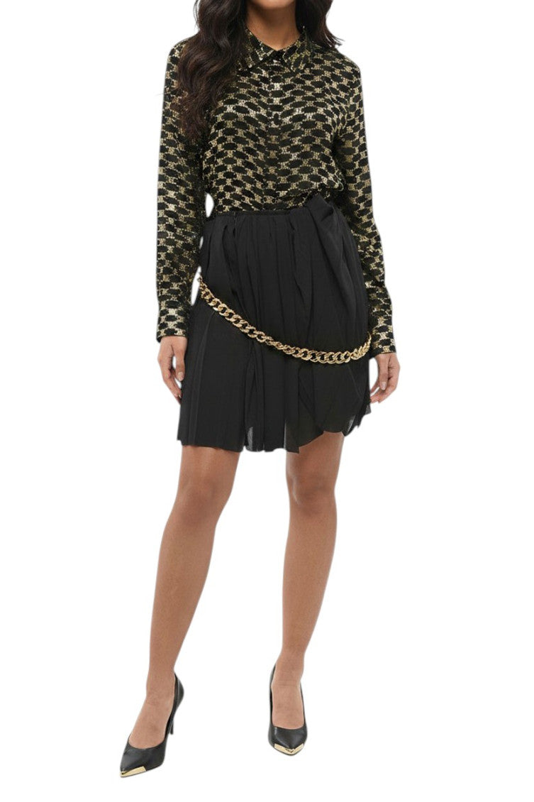Black Pleated Mini Skirt 1