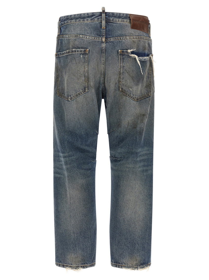 Blue Mid Rise Jeans 2