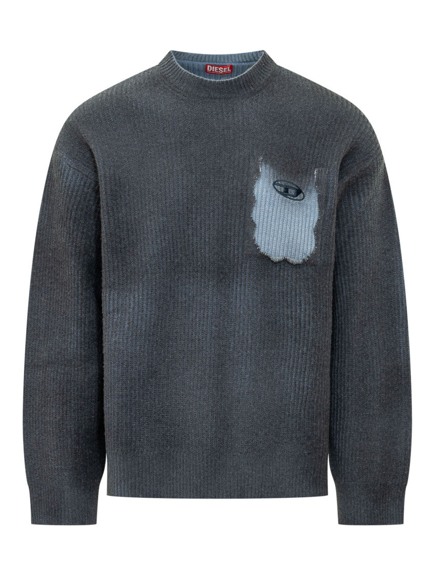 Navy Blue Knitted Sweater 1