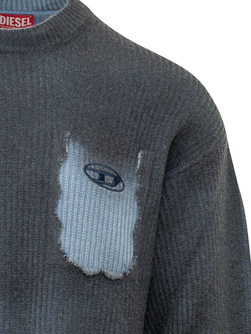 Navy Blue Knitted Sweater 4